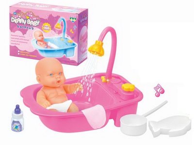 B/O BATHROOM SET W/DOLL & LIGHT & MUSIC - HP1053790