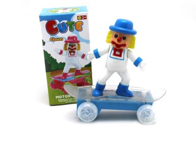 B/O CLOWN SCOOTER W/LIGHT & MUSIC & BUMP& GO RED/BLUE - HP1054032