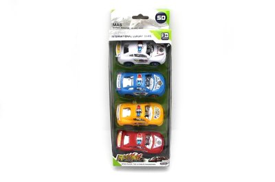 4只装喷漆回力警车 - HP1055235