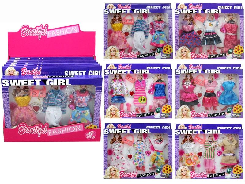 DOLL DRESS 6ASST 6PCS/DISPLAY BOX - HP1055346