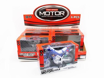 FRICTION MOTOR W/LIGHT & MUSIC 6PCS/DISPLAY BOX RED/ORANGE/BLUE - HP1055492