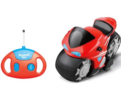 2 FUNCTION R/C MOTO W/LIGHT MUSIC,RED/BLUE NOT INCLUDED BATTERY - HP1055803