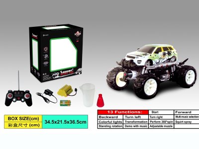 13 FUNCTION R/C CAR W/LIGHT MUSIC W/CHARGER GREEN BLUE - HP1056141