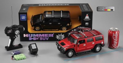 1：18 R/C HUMMER CAR W/CHARGE&BATT，YELLOW/RED/BLACK - HP1056169