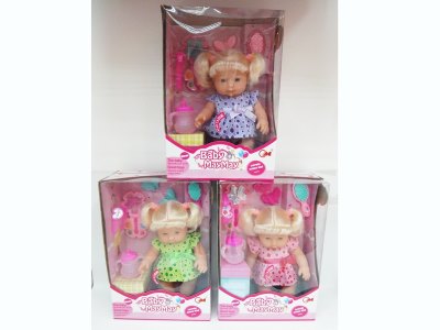 30CM PLASTIC BODY DOLL  W/ACCESSORIES & IC 3ASST - HP1056234