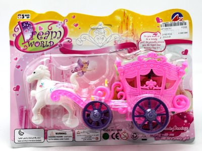 PULL LINE CARRIAGE /YELLOW/RED/GREEN/WHITE/PURPLE W/LIGHT&INCLUDED BUTTONCELL - HP1056761