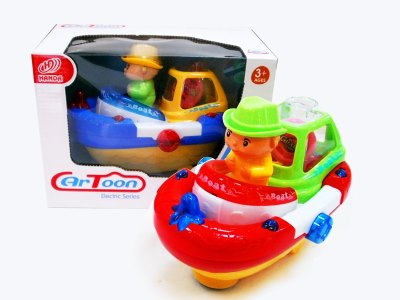 B/O CARTOON BOAT W/LIGHT & SWING RED/BLUE - HP1057030