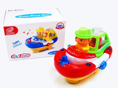 B/O CARTOON BOAT W/LIGHT & SWING RED/BLUE - HP1057031