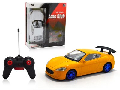 1:18 4 FUNCTION R/C CAR W/LIGHT YELLOW/SILVER - HP1057075