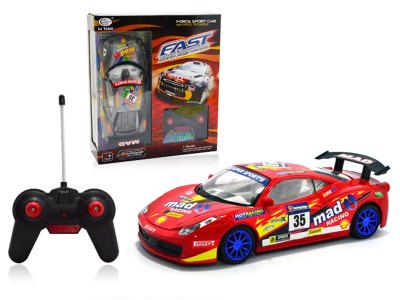 1:18 4 FUNCTION R/C CAR W/LIGHT SILVER/RED - HP1057077