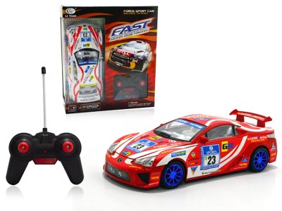 1:18 4 FUNCTION R/C CAR W/LIGHT WHITE/RED - HP1057078