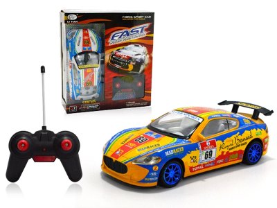 1:18 4 FUNCTION R/C CAR W/LIGHT WHITE/YELLOW - HP1057080