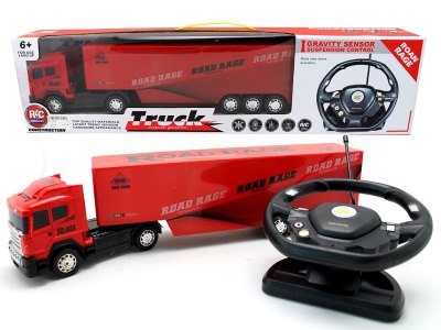 4FUNCTION R/C CONTAINER TRUCK W/LIGHT & GRAVITY SENSOR CONTROL STEERING WHEEL - HP1058351