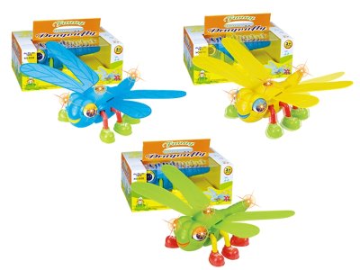 B/O CARTOON DRAGONFLY W/LIGHT & MUSIC & BUMP AND GO，YELLOW/BLUE/GREEN - HP1058685