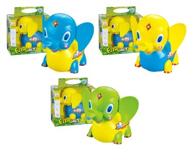 B/O CARTOON ELEPHAHT W/LIGHT & MUSIC & BUMP AND GO，YELLOW/BLUE/GREEN - HP1058689