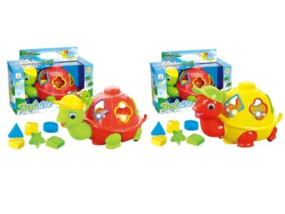 B/O CARTOON BLOCK TURTLE W/LIGHT & MUSIC & BUMP & GO，YELLOW/RED - HP1058700
