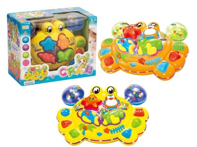 B/O CARTOON CRAB W/LIGHT & MUSIC & BUMP & GO,YELLOW/ORANGE - HP1058711