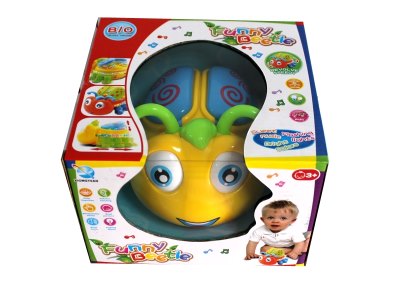 B/O BUMP & GO  BEETLE W/LIGHT & MUSIC ORANGE/YELLOW - HP1059351
