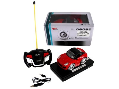 4FUNCTION R/C DIE CAST CAR W/LIGHT & USB CHARGING INCLUDED BATTERY RED/YELLOW - HP1059381