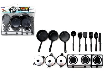 PAINTING KITCHEN SET SILVER/RED/BLUE - HP1059552