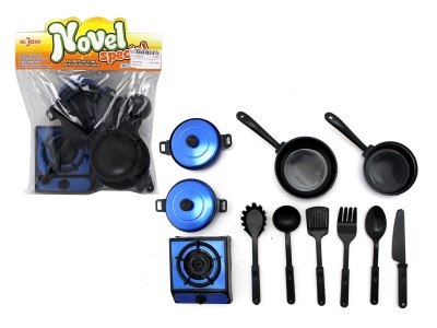 PAINTING KITCHEN SET 2ASST SILVER/RED/BLUE - HP1059554