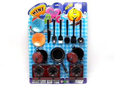 PAINTING KITCHEN SET 2ASST SILVER/RED/BLUE - HP1059562