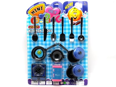 PAINTING KITCHEN SET 2ASST SILVER/RED/BLUE - HP1059563