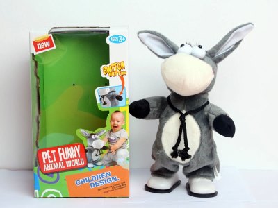 B/O PLUSH DONKEY W/WALKING & MUSIC & MOVING HEAD - HP1059900