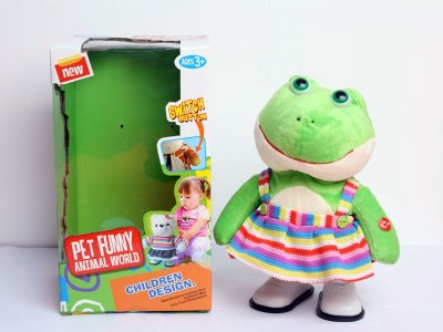 B/O PLUSH FROG W/WALKING & MUSIC & MOVING HEAD - HP1059901