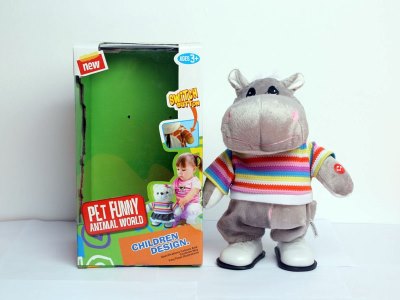 B/O PLUSH HIPPO W/WALKING & MUSIC & MOVING HEAD - HP1059904