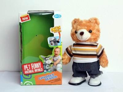 B/O PLUSH BEAR W/WALKING & MUSIC & MOVING HEAD - HP1059908