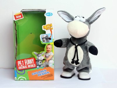 B/O PLUSH DONKEY W/WALKING & MUSIC & MOVING HEAD - HP1059910
