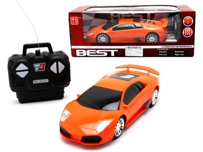 1:18 4 FUNCTION R/C CAR W/LIGHT RED/YELLOW NOT INCLUDE BATTERY - HP1060785