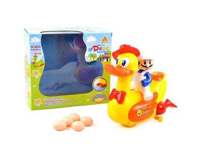 B/O CARTOON LAY EGGS DUCK W/LIGHT & MUSIC - HP1061177