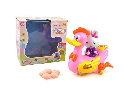 B/O CARTOON LAY EGGS DUCK W/LIGHT & MUSIC - HP1061180