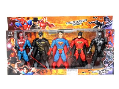 5PCS SUPER HEROES W/LIGHT - HP1061398