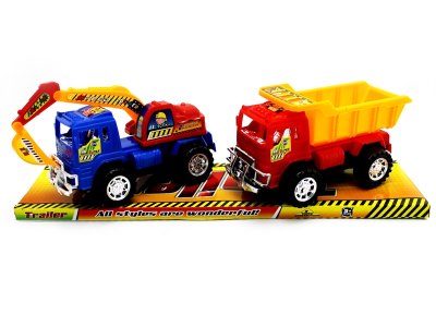 2PCS FRICTION CONSTRUCTION CAR RED/BLUE/GREEN  2ASST. - HP1061509