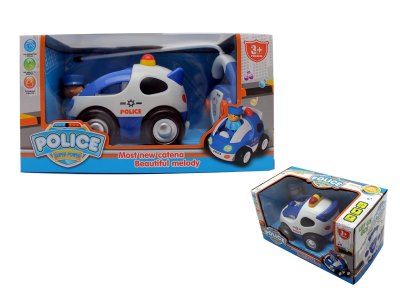 2FUNCTION R/C CARTOON POLICE CAR W/LIGHT & MUSIC WHITE/BLUE - HP1062083