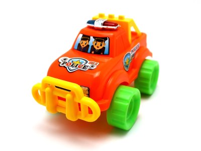 PULL LINE POLIC CAR W/RITTLE YELLOW/ORANGE/GREEN - HP1062574
