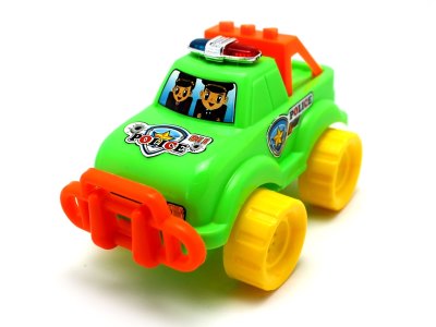 PULL LINE POLIC CAR  YELLOW/ORANGE/GREEN - HP1062577