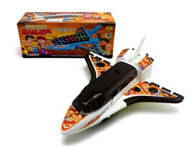 B/O PLANE W/3D LIGHT & MUSIC & BUMP AND GO WHITE/BLUE - HP1062616