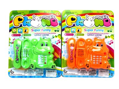 TELEPHONE SET W/LIGHT & MUSIC ORANGE/GREEN - HP1062933