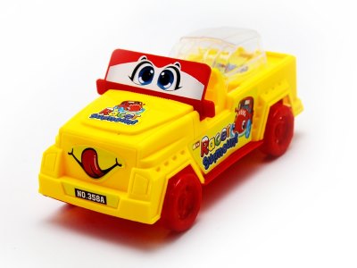PULL LINE CARTOON CAR RED/YELLOW - HP1063152