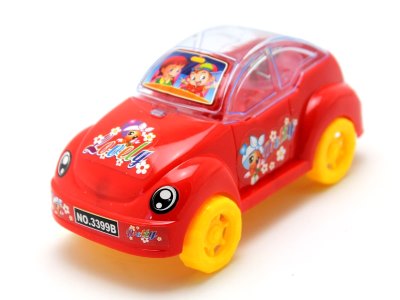 PULL LINE CARTOON CAR W/LIGHT RED/YELLOW - HP1063155