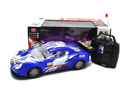 1:18 SCALE 4 FUNCTION R/C RACER CAR W/ LIGHT,BLUE/RED/YELLOW/BLACK/SILVER NOT INCLUDED BATTERY - HP1064607