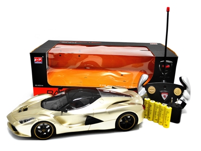 1:14 SCALE 4 FUNCTION R/C CAR W/ LIGHT RED/YELLOW INCLUDE BATTERY - HP1064620