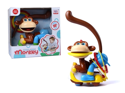 B/O BUMP & GO HAPPY MONKEY W/LIGHT & MUSIC & FERRULE GAME GREEN/YELLOW - HP1064700