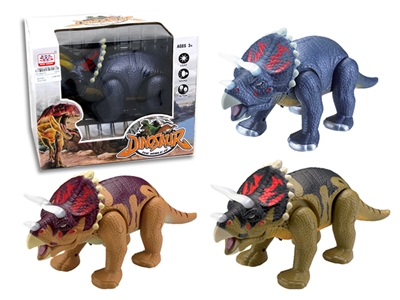 B/O DINOSAUR W/LIGHT & VOICE & WALK PURPLE/YELLOW/GREEN - HP1064715