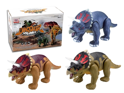 B/O DINOSAUR W/LIGHT & VOICE & WALK PURPLE/YELLOW/GREEN - HP1064716