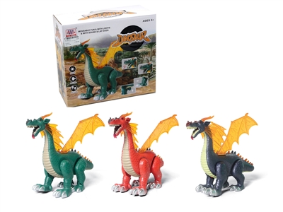 B/O DINOSAUR W/LIGHT & VOICE & WALK & LAY EGGS PURPLE/ORANGE/GREEN - HP1064724